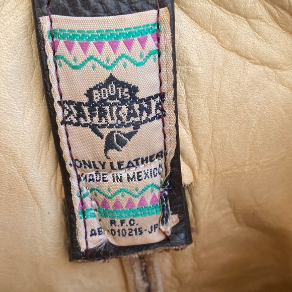 Barely Worn Eel Skin African Boots Made In Mexico Vintage Brown Leather Cowboy - Picture 4 of 17